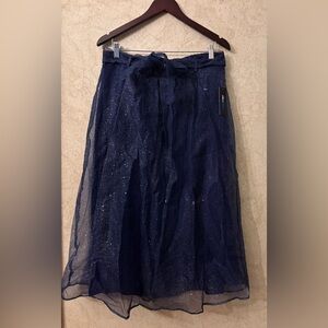 Alice Blue Skirt Sparkles With Tie Waist